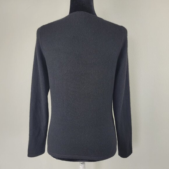 Ann Taylor Woman’s Black 100% cashmere v-neck pullover sweater size M - Picture 3 of 12